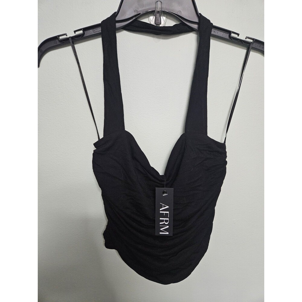 Sz M - AFRM Halter Top Black